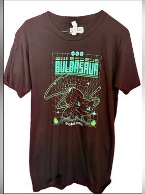 Pokemon Bulbasaur Graphic T-Shirt Black Men’s Medium
